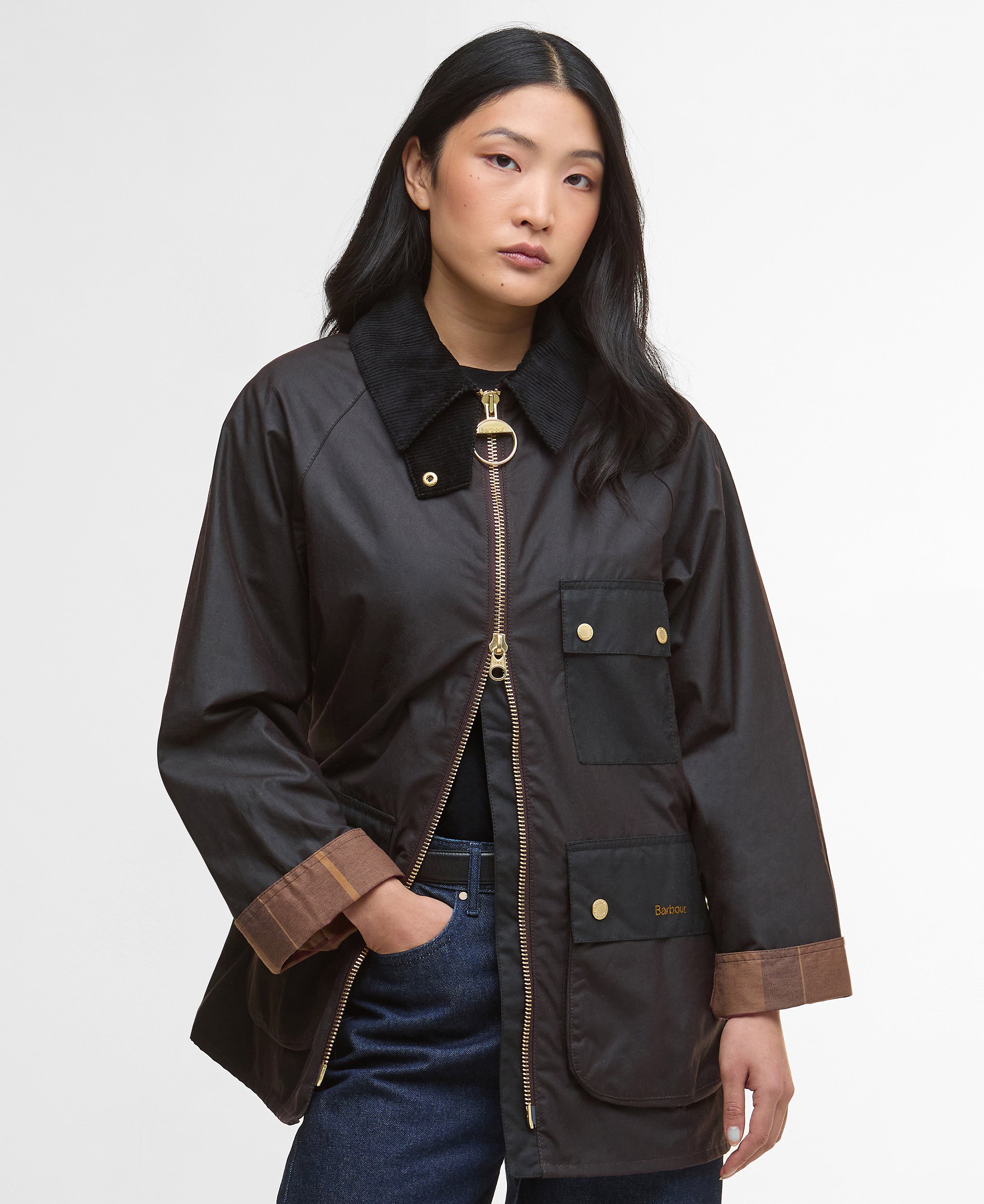 Barbour luella-wax-jacket-rustic-muted-tartan – Legend Story