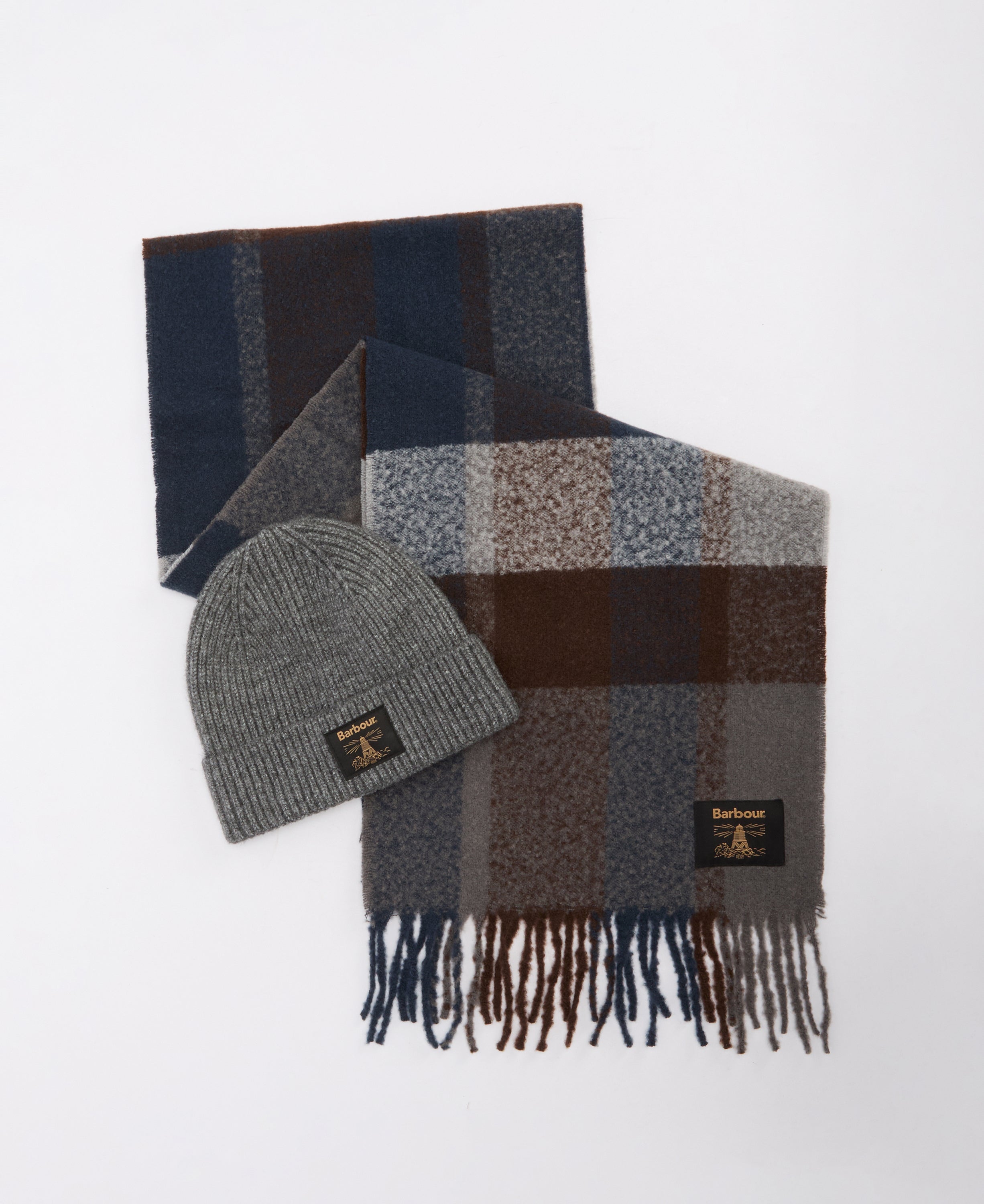 Barbour westerdale-beanie-scarf-gift-midnight-oak – Legend Story