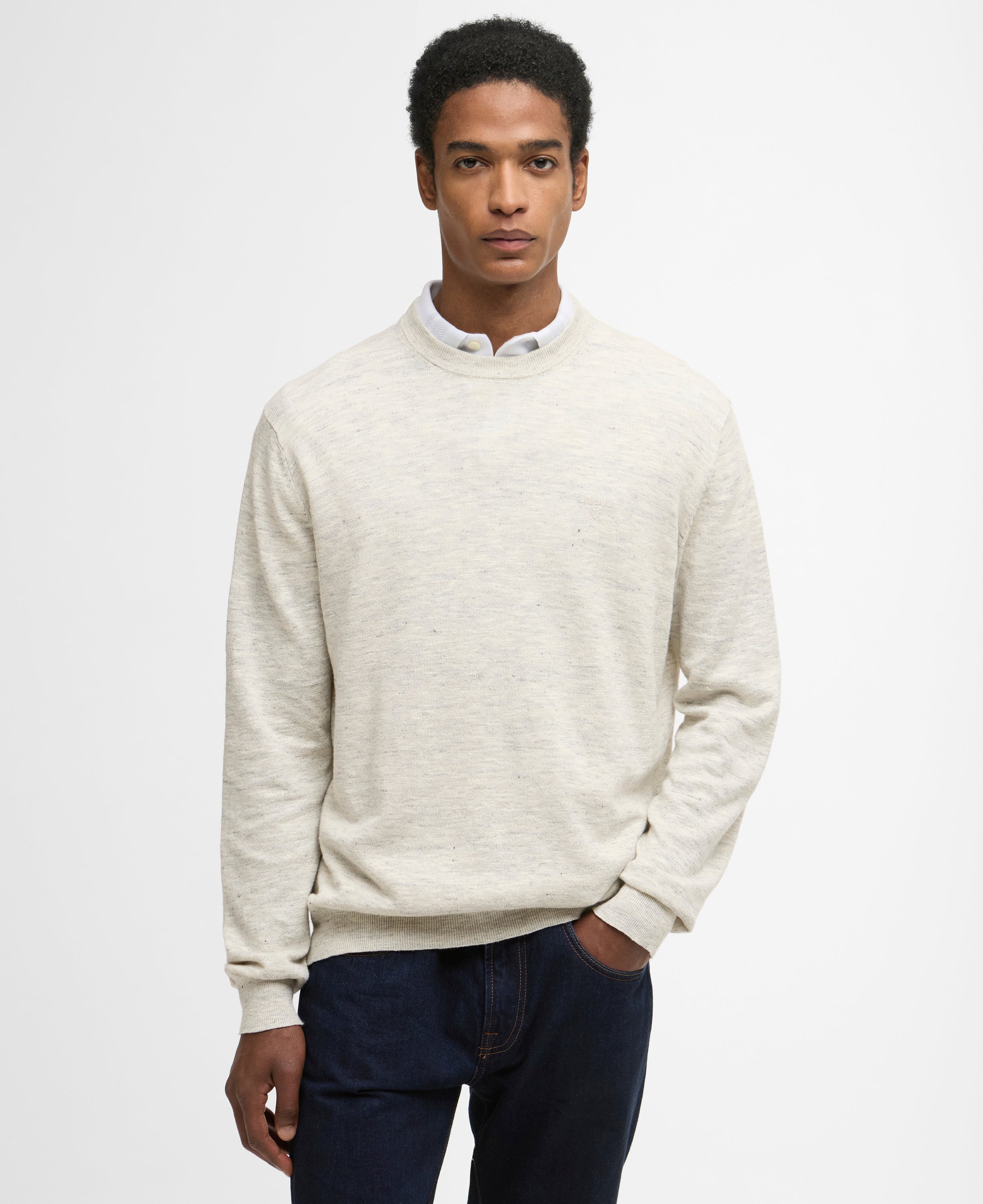 Barbour flaxby-linen-blend-crew-neck-neutral – Legend Story