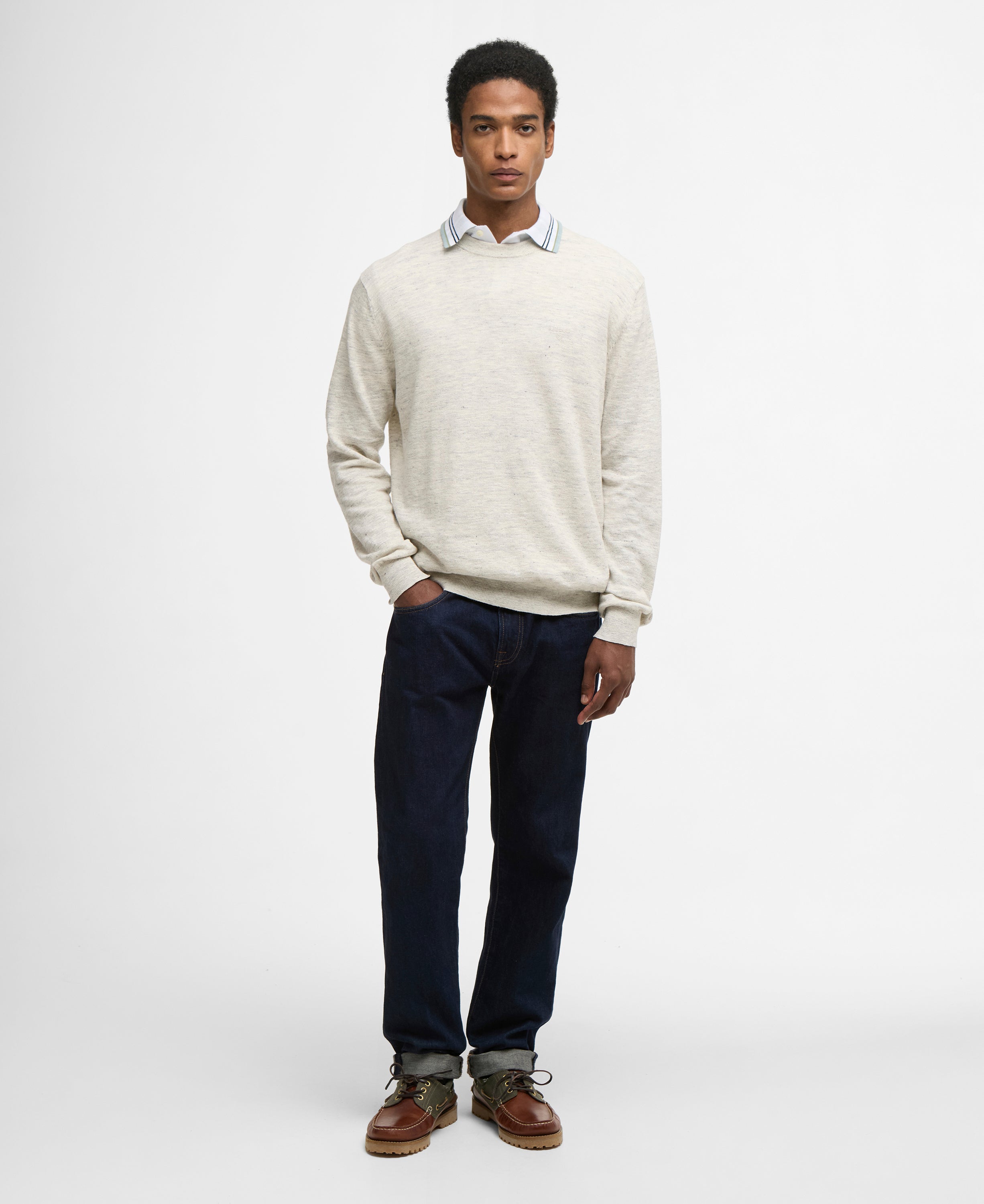 Barbour flaxby-linen-blend-crew-neck-neutral – Legend Story