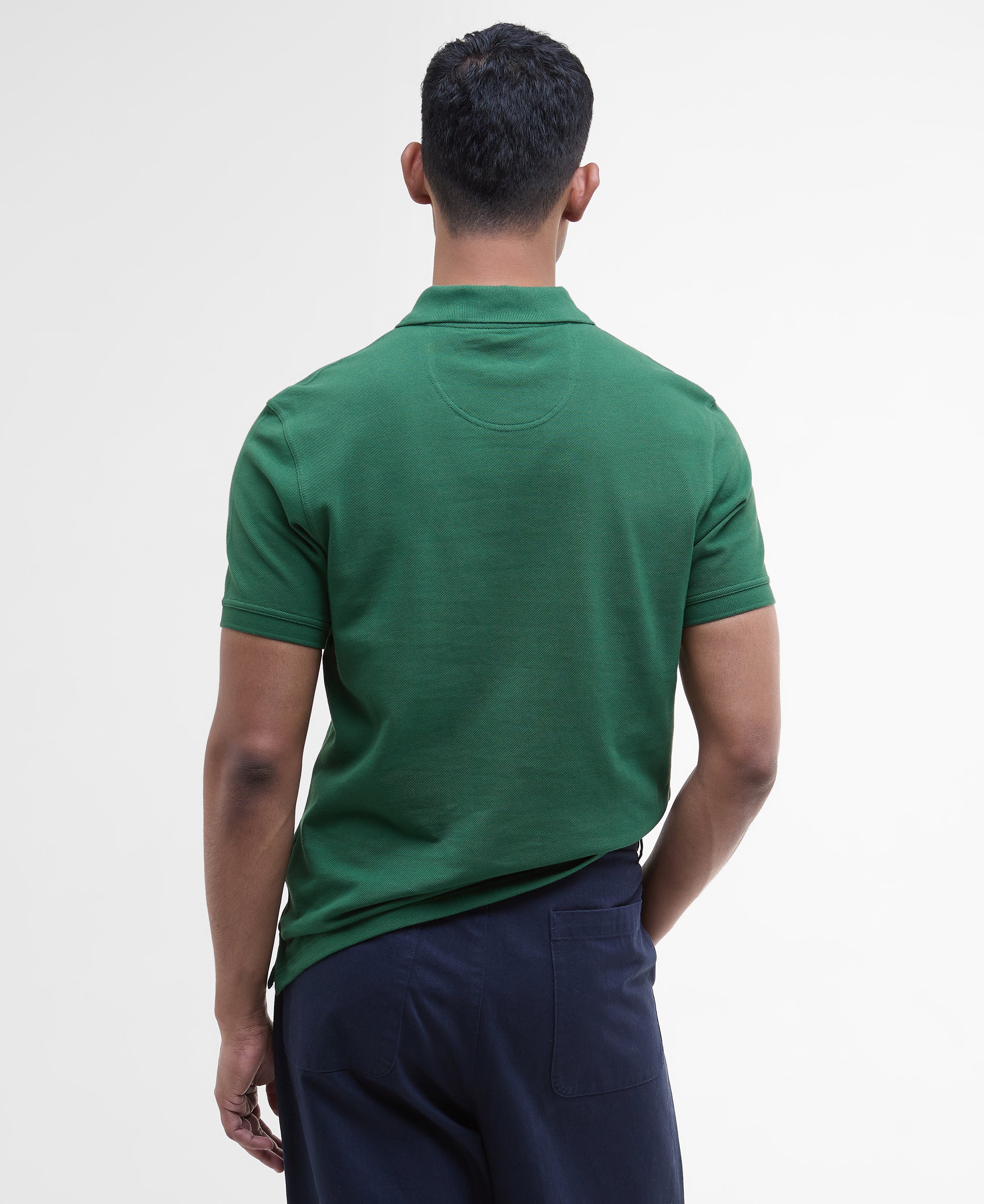 Barbour tartan-pique-polo-shirt-racing-green – Legend Story