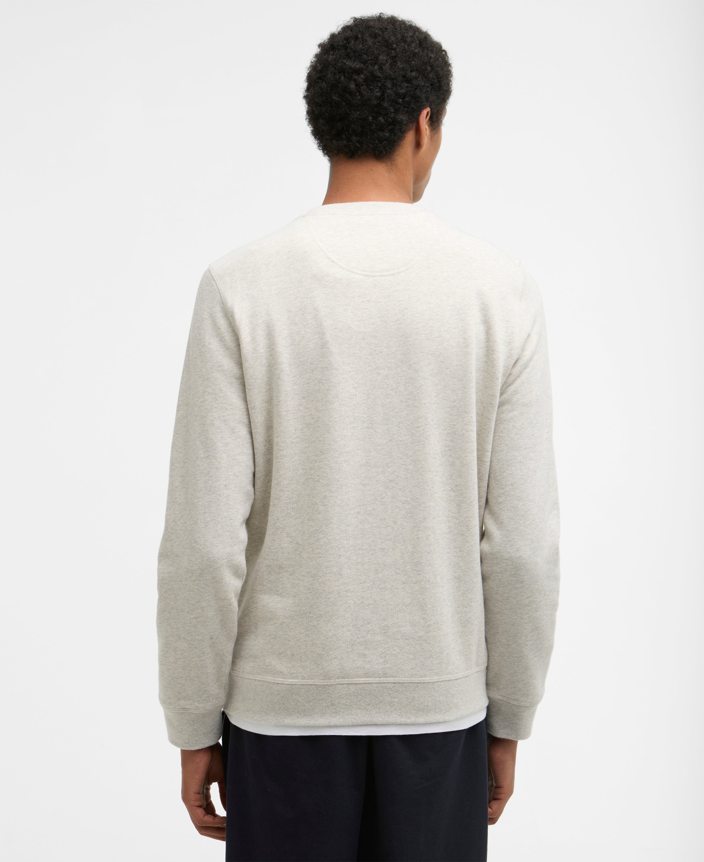 Barbour pique-applique-crew-sweatshirt-ecru-marl – Legend Story