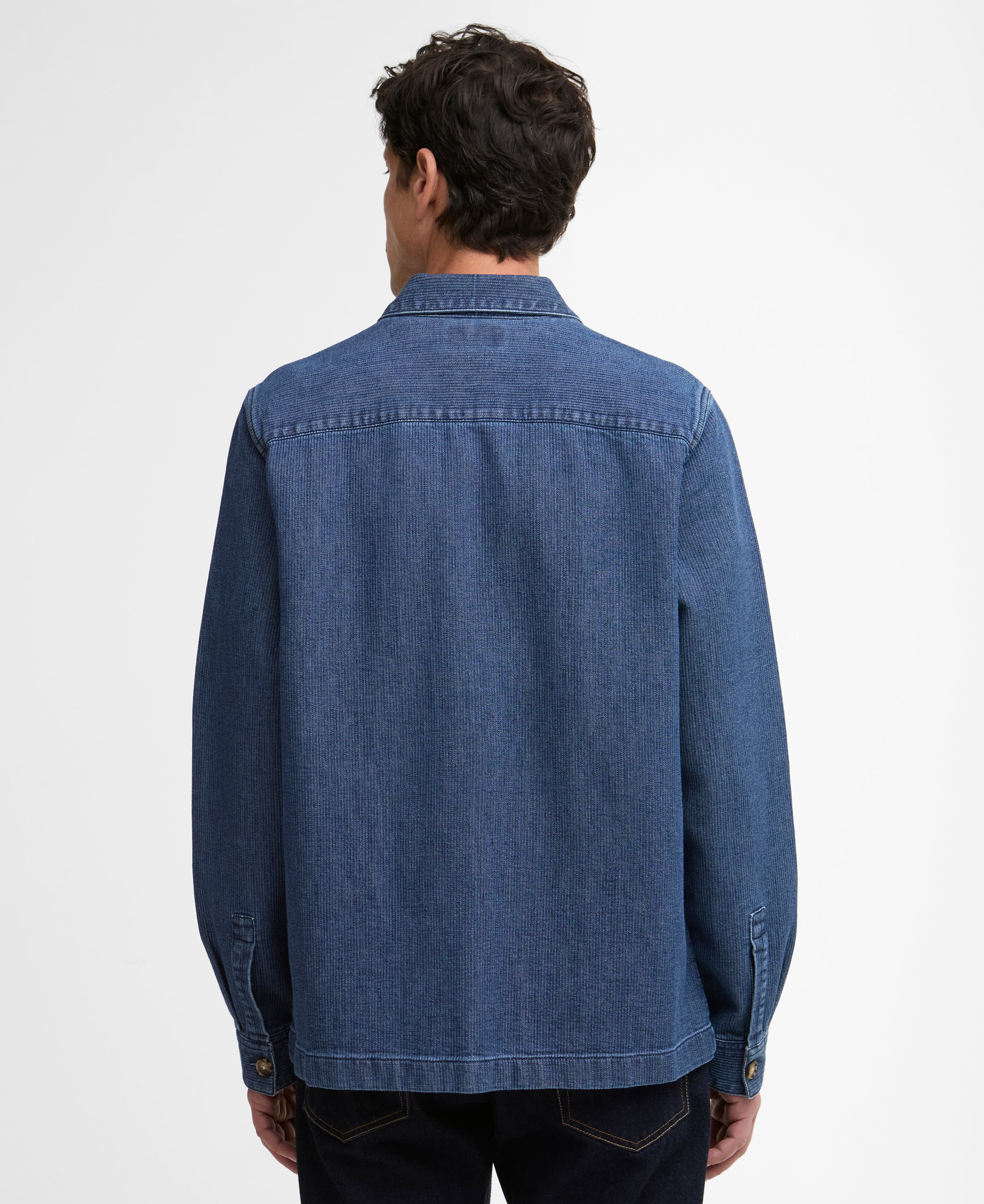 Barbour aickmen-textured-denim-overshi-indigo – Legend Story