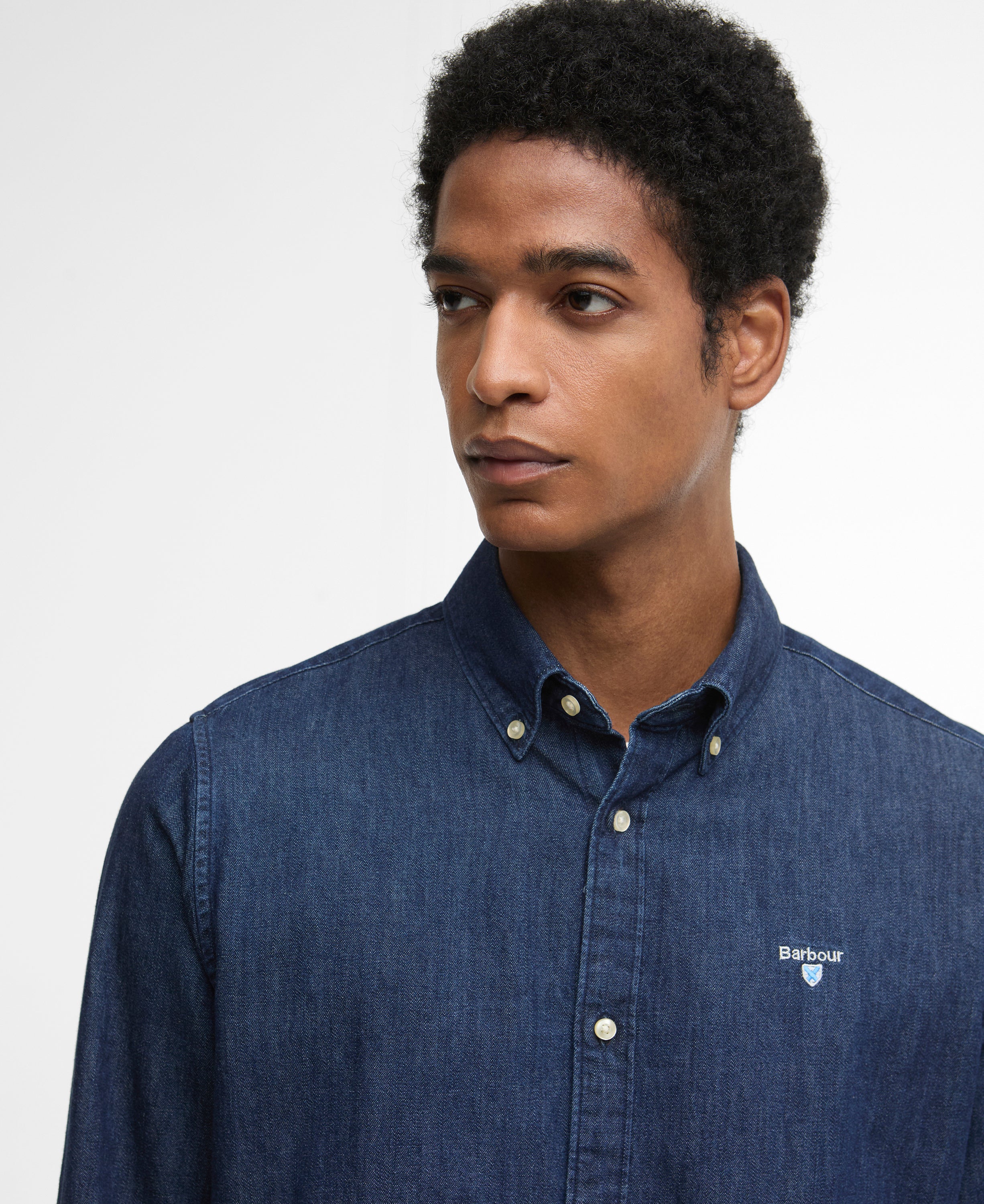 Barbour denim-crest-tailored-shirt-indigo – Legend Story