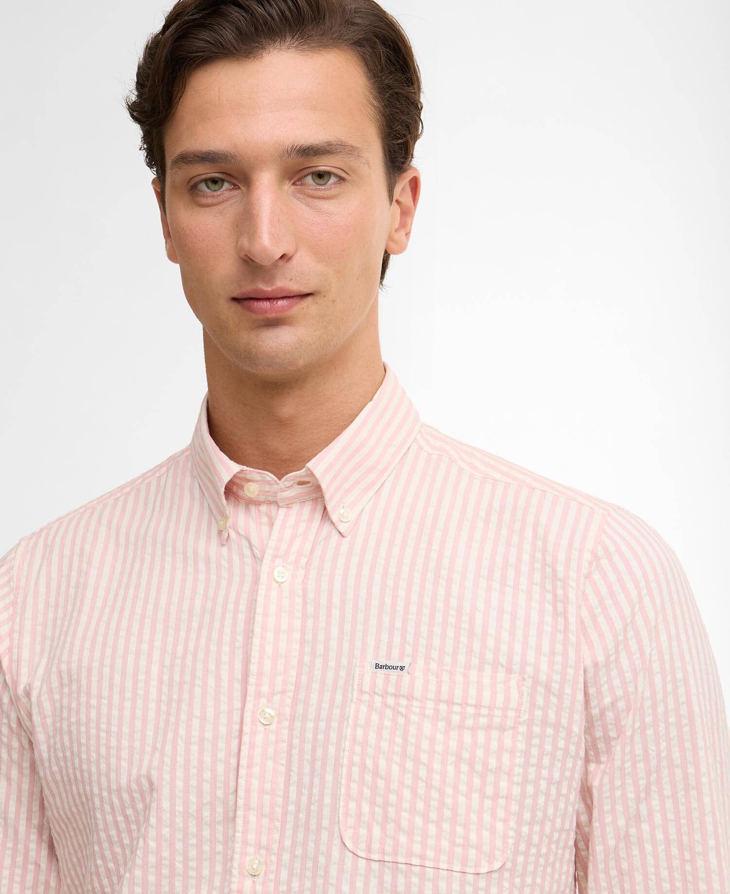Barbour cresswell-seersucker-tailored-mineral-pink – Legend Story