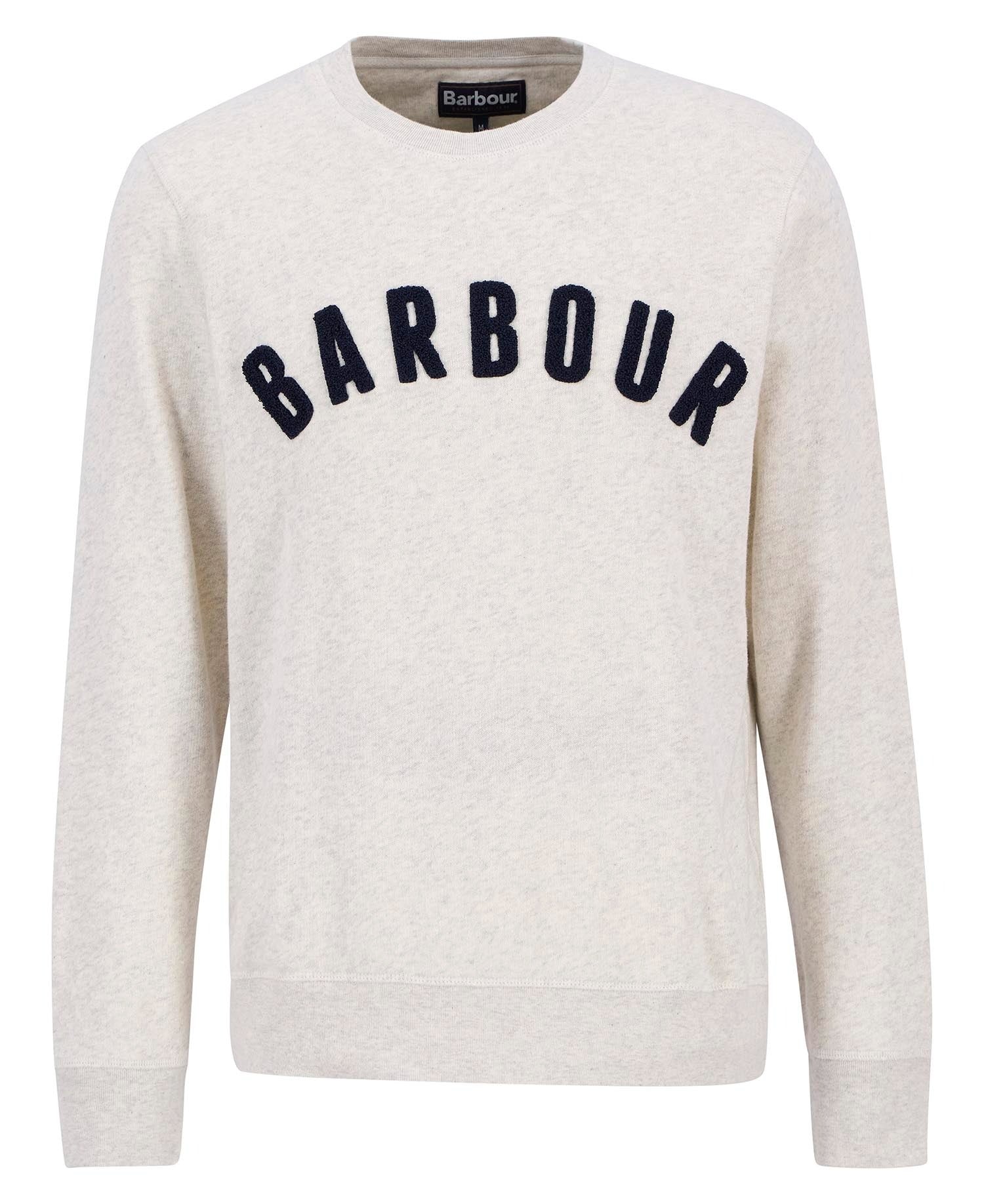 Barbour prep-logo-crew-neck-sweatshirt-ecru-marl – Legend Story
