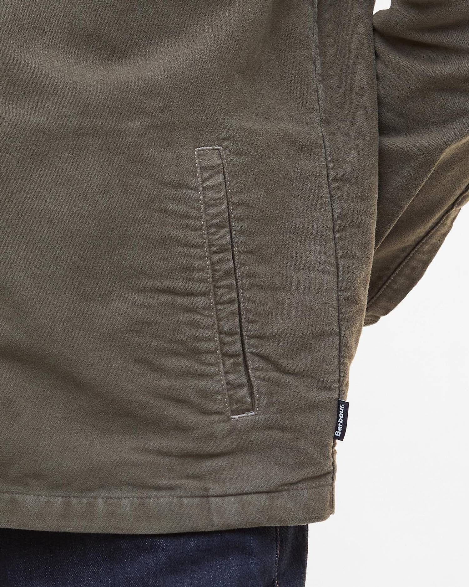 Barbour regular-moleskin-overshirt-dark-olive – Legend Story