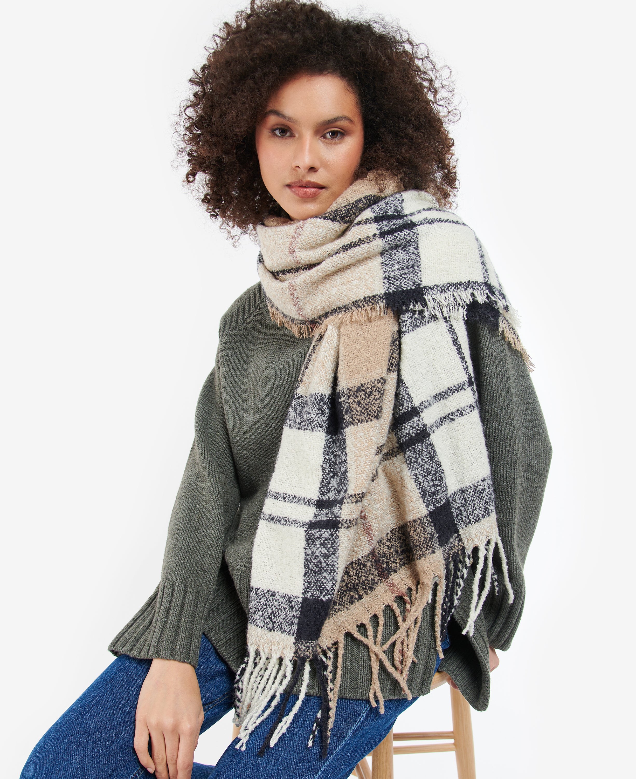 Barbour tartan-boucle-scarf-ancient-loden – Legend Story