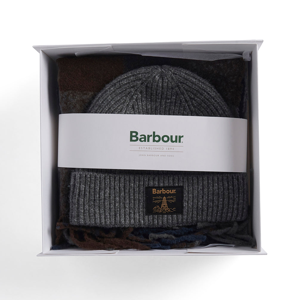 Barbour westerdale-beanie-scarf-gift-midnight-oak – Legend Story