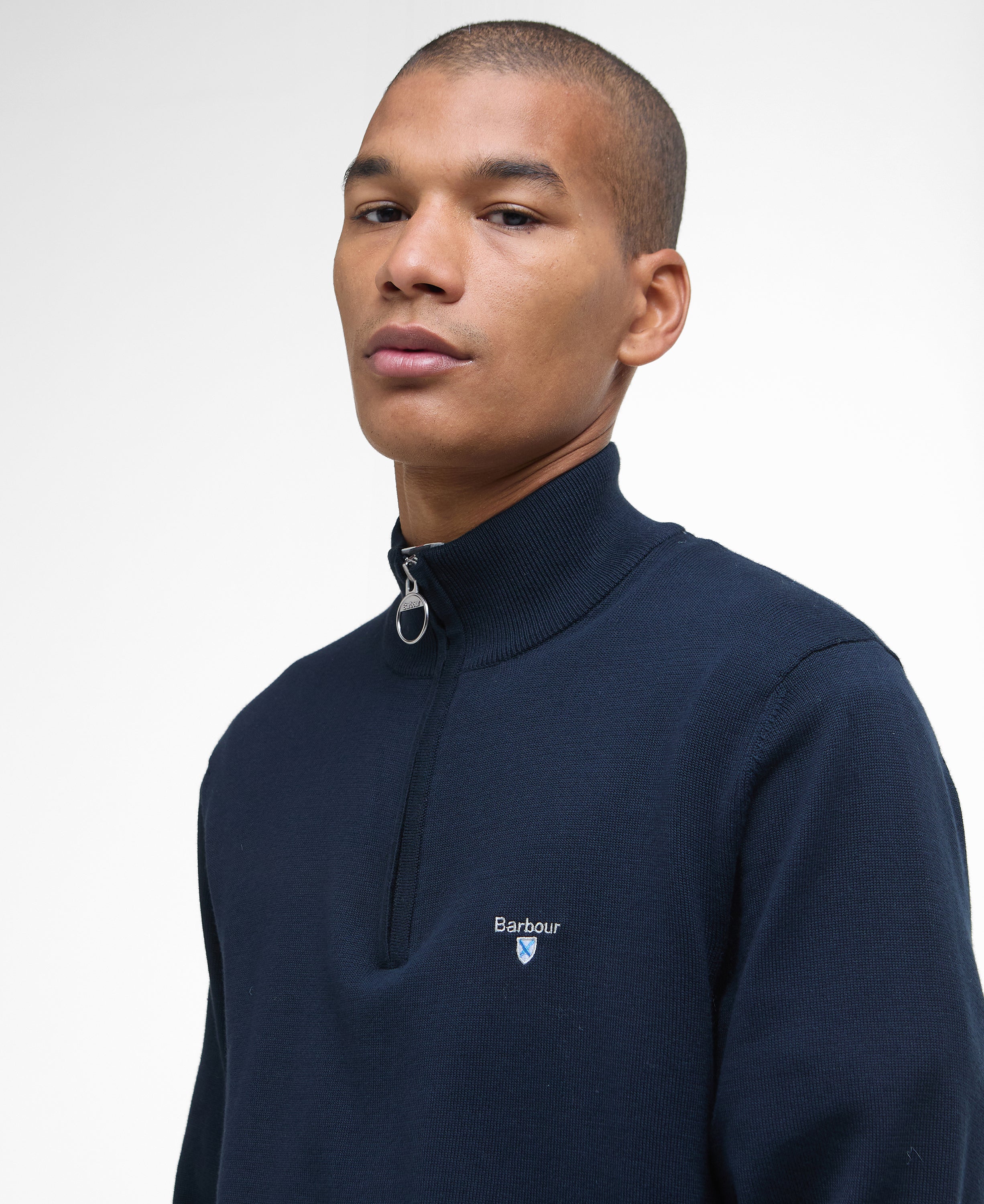 Barbour lingwood-compact-cotton-half-z-navy – Legend Story