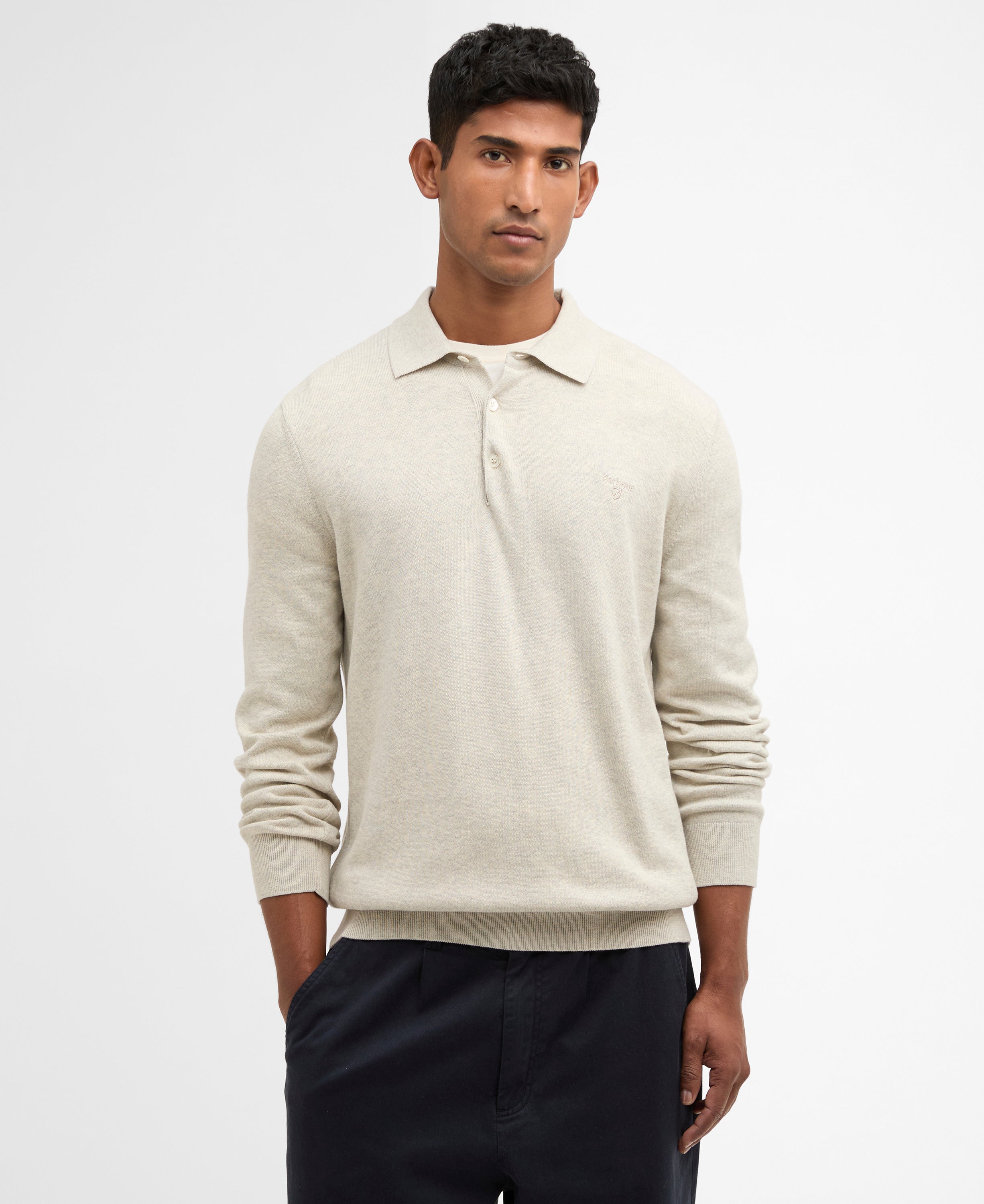 Barbour pima-cotton-knitted-polo-shirt-neutral – Legend Story