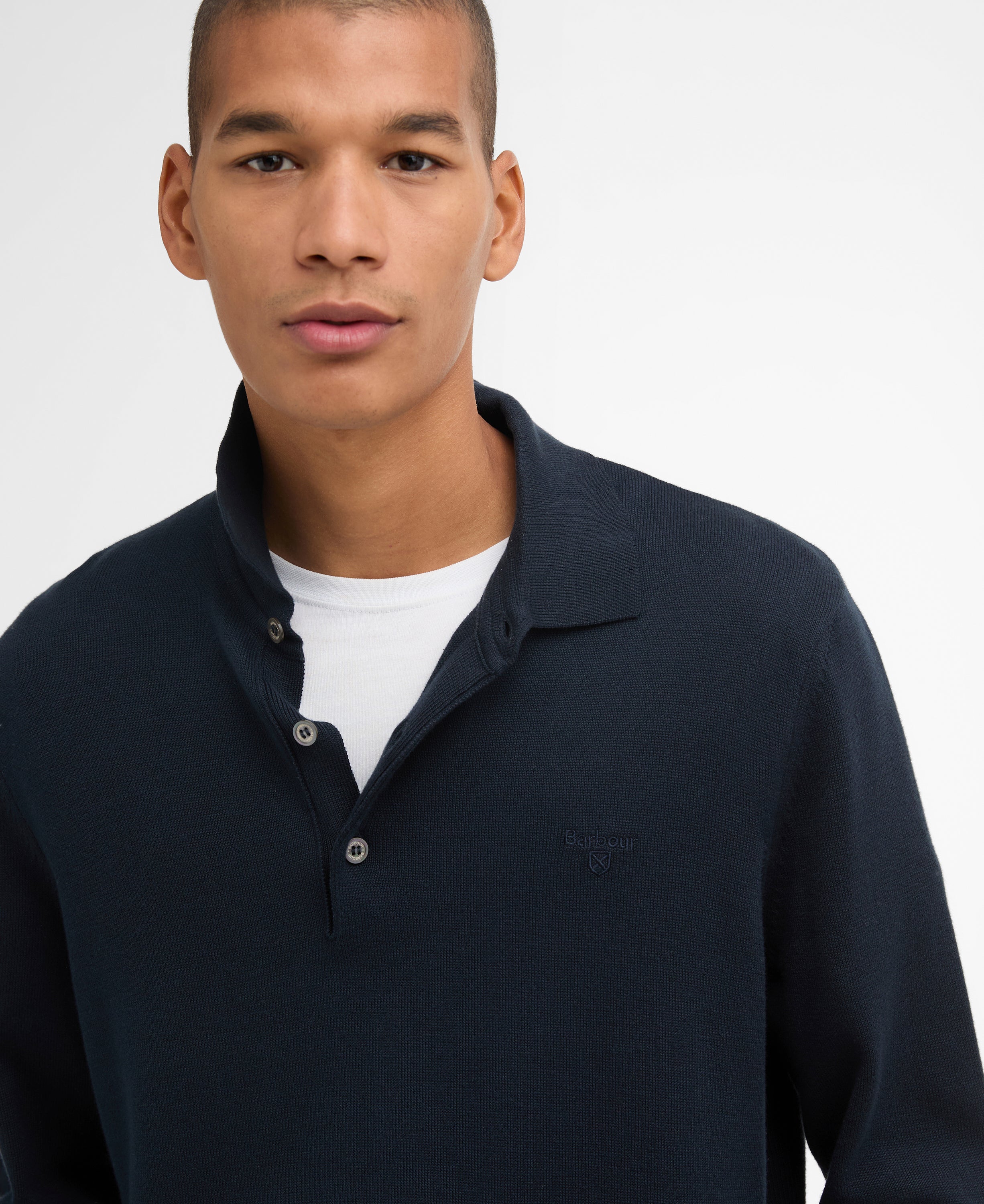 Barbour pima-cotton-knitted-polo-shirt-navy – Legend Story