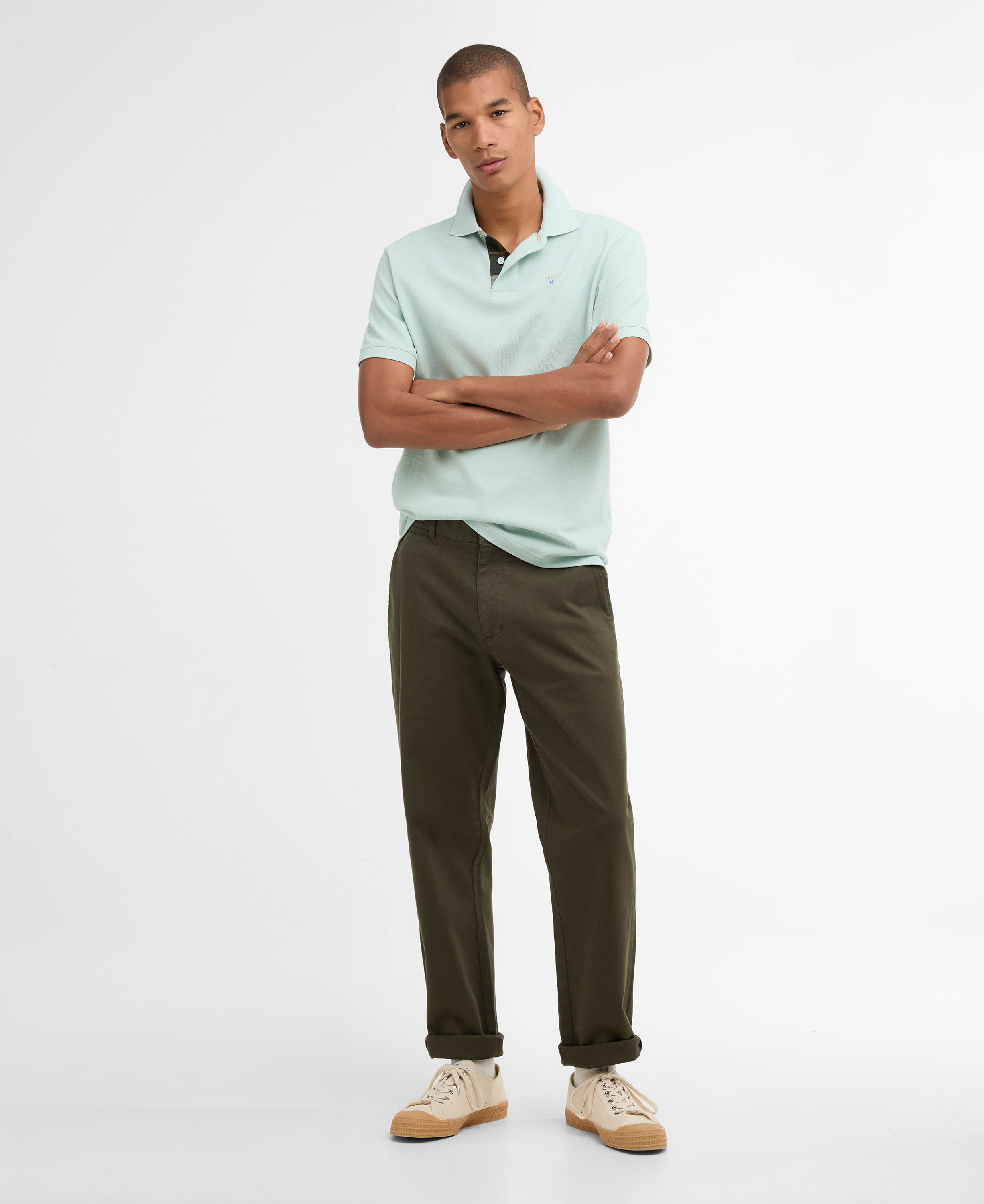 Barbour tartan-pique-polo-shirt-mint-blue – Legend Story