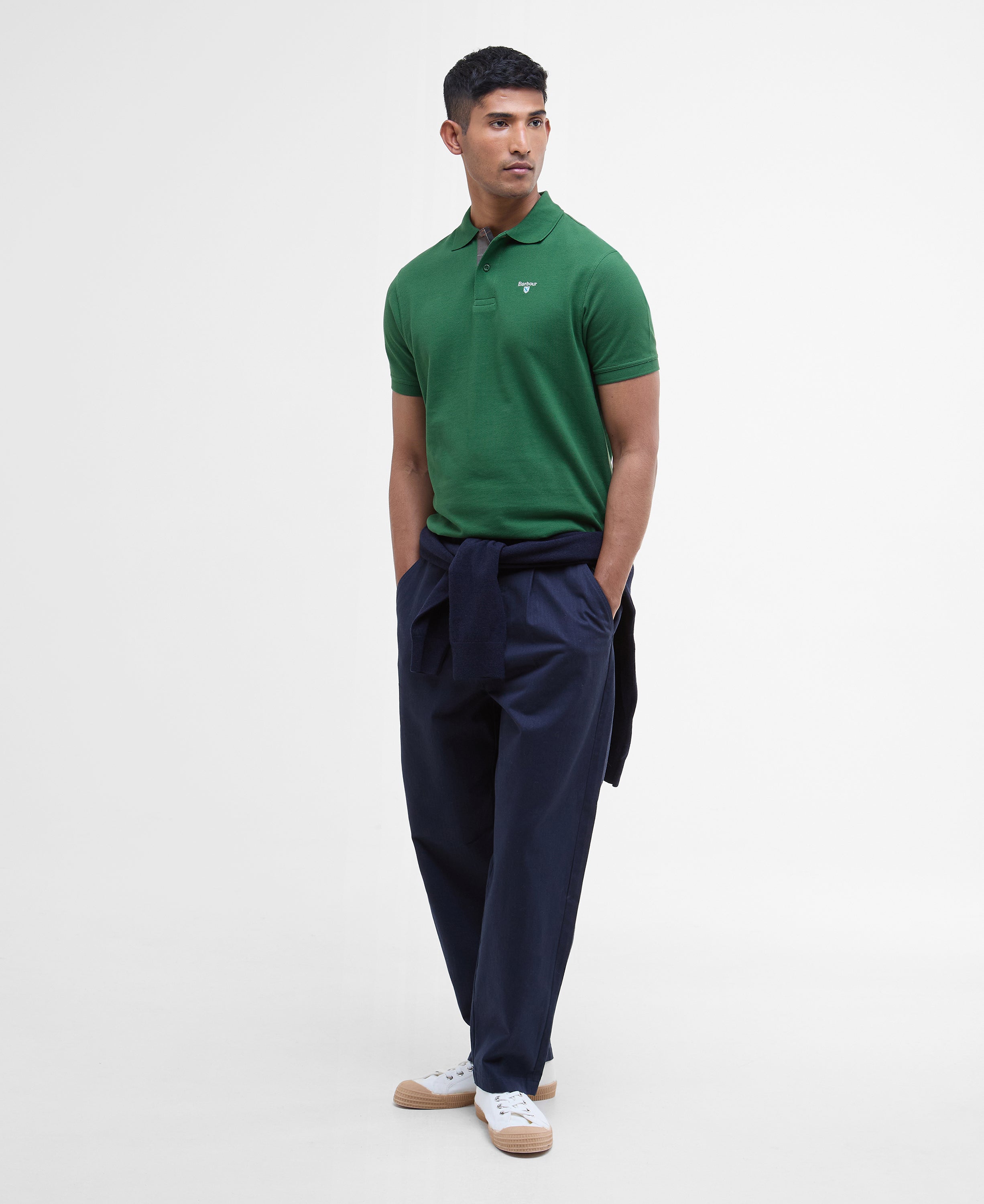 Barbour tartan-pique-polo-shirt-racing-green – Legend Story