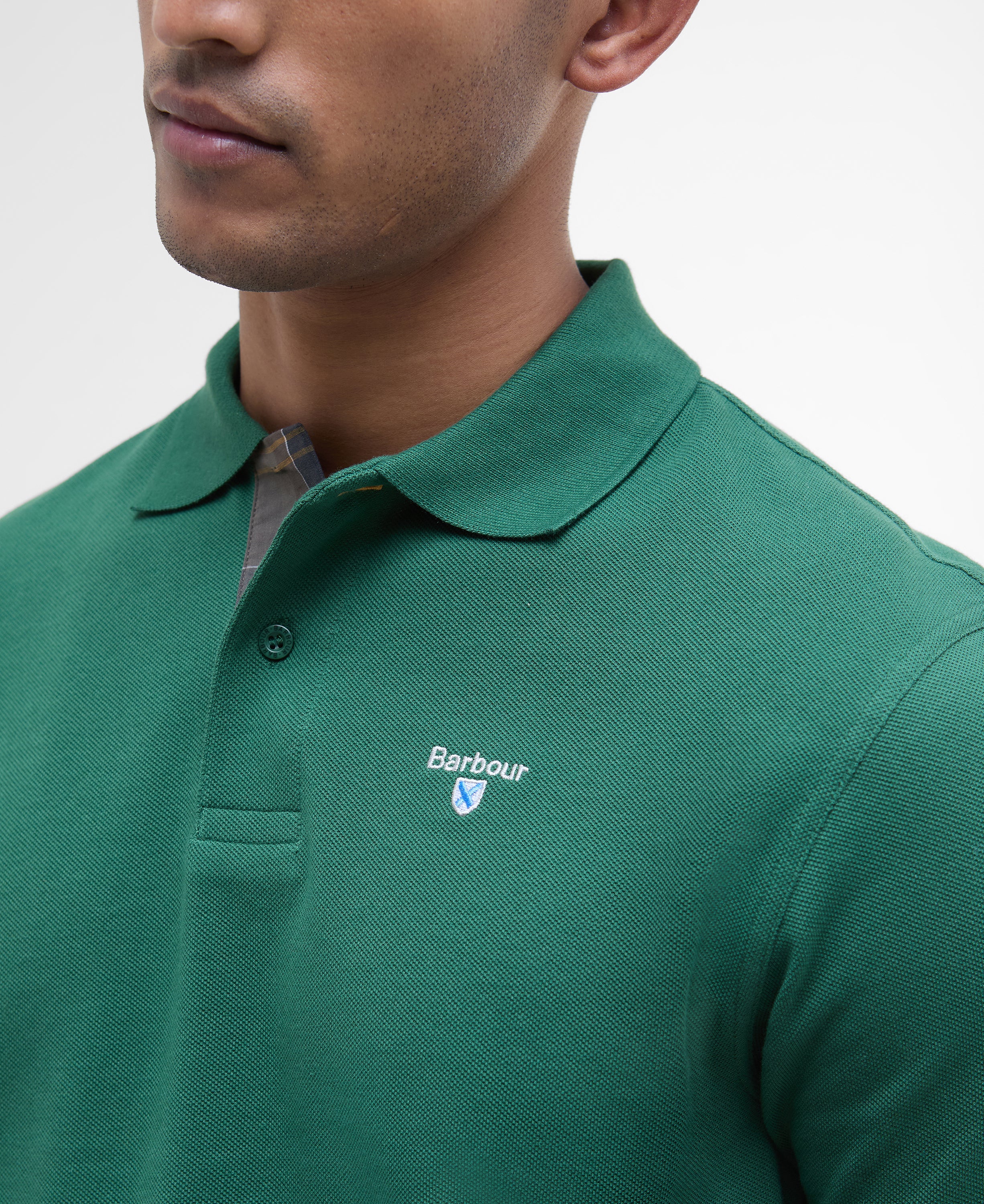 Barbour tartan-pique-polo-shirt-racing-green – Legend Story