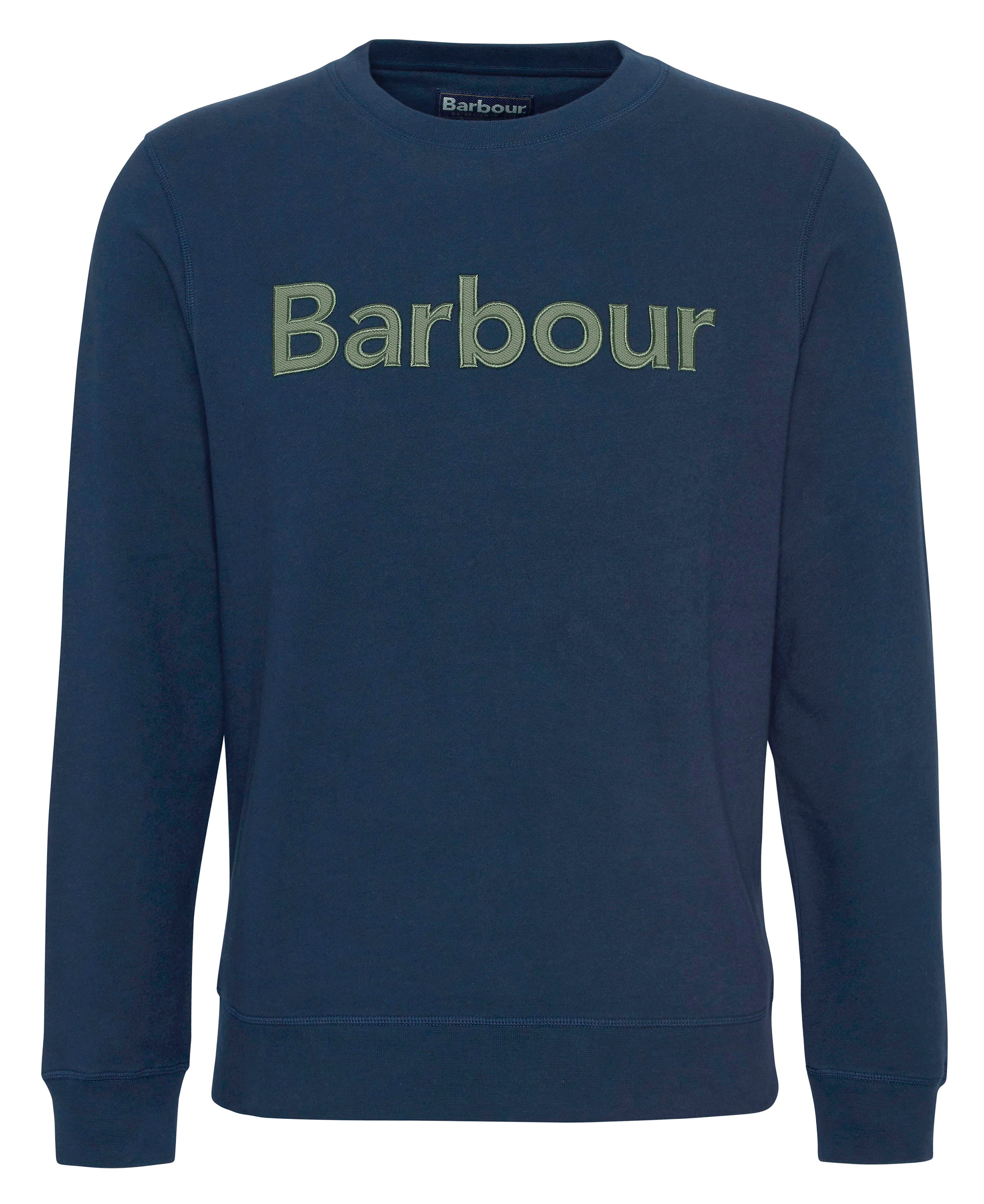 Barbour pique-applique-crew-sweatshirt-navy – Legend Story