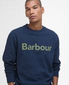 Barbour pique-applique-crew-sweatshirt-navy – Legend Story