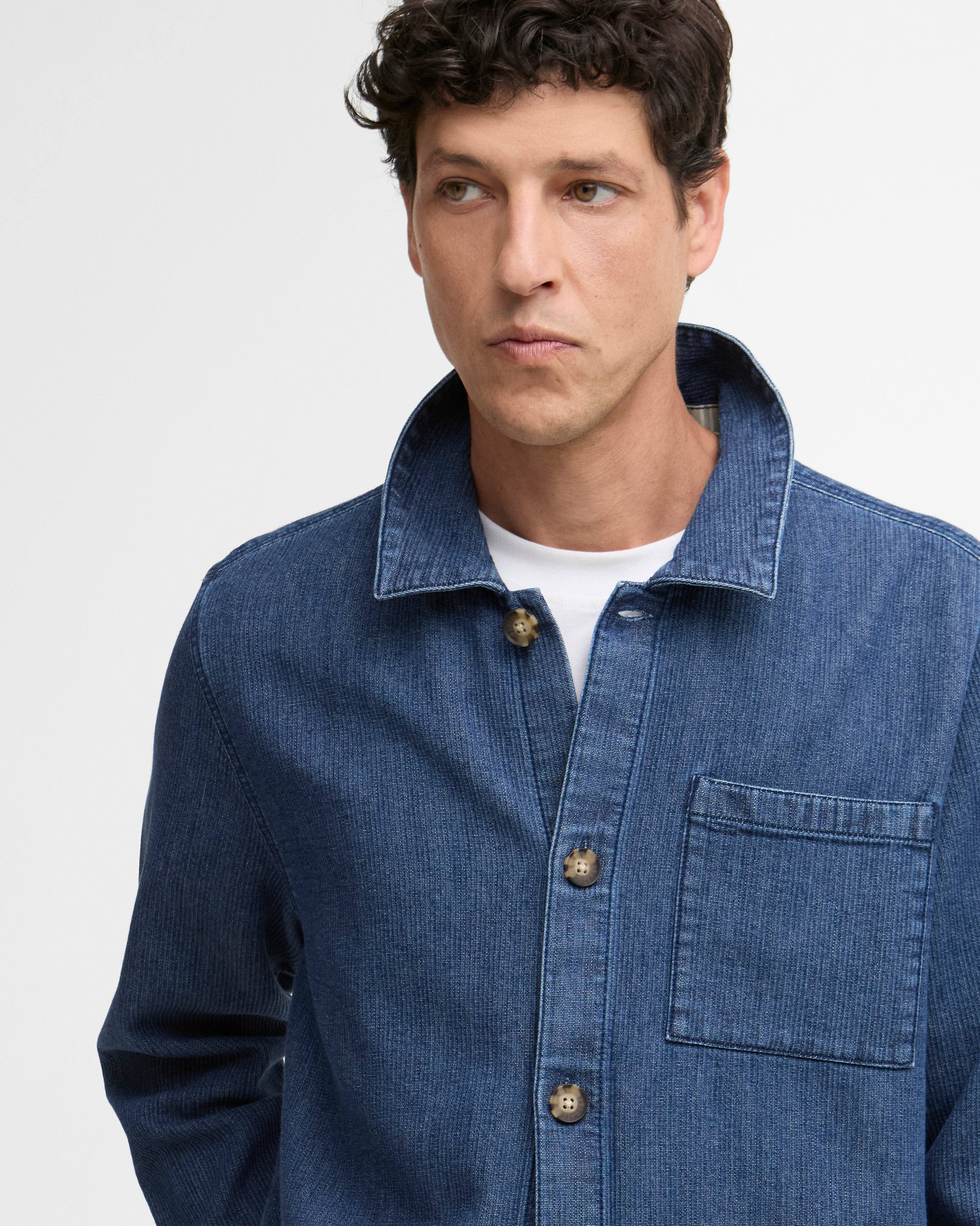 Barbour aickmen-textured-denim-overshi-indigo – Legend Story