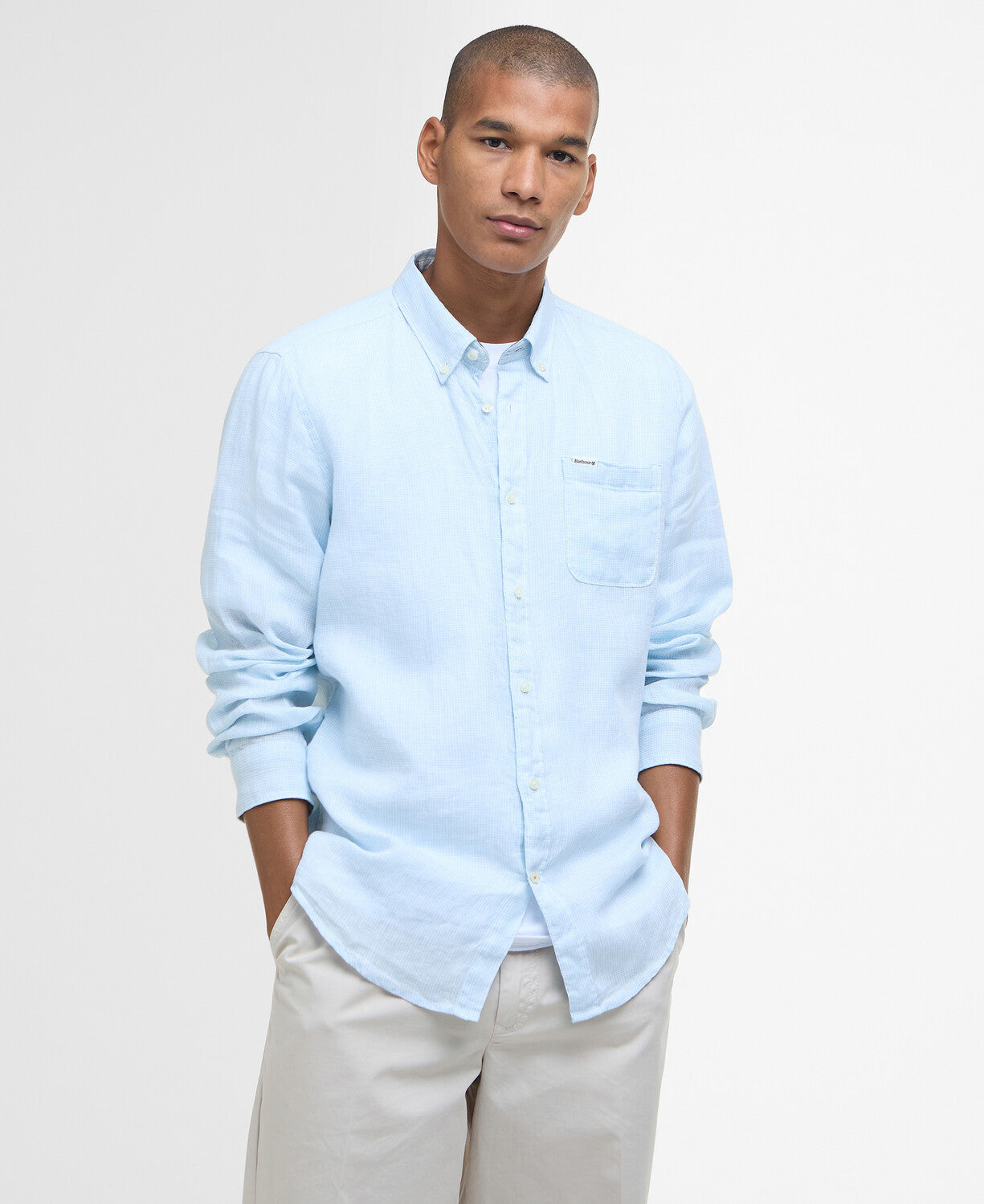 Barbour linton-tailored-shirt-ocean-sky – Legend Story