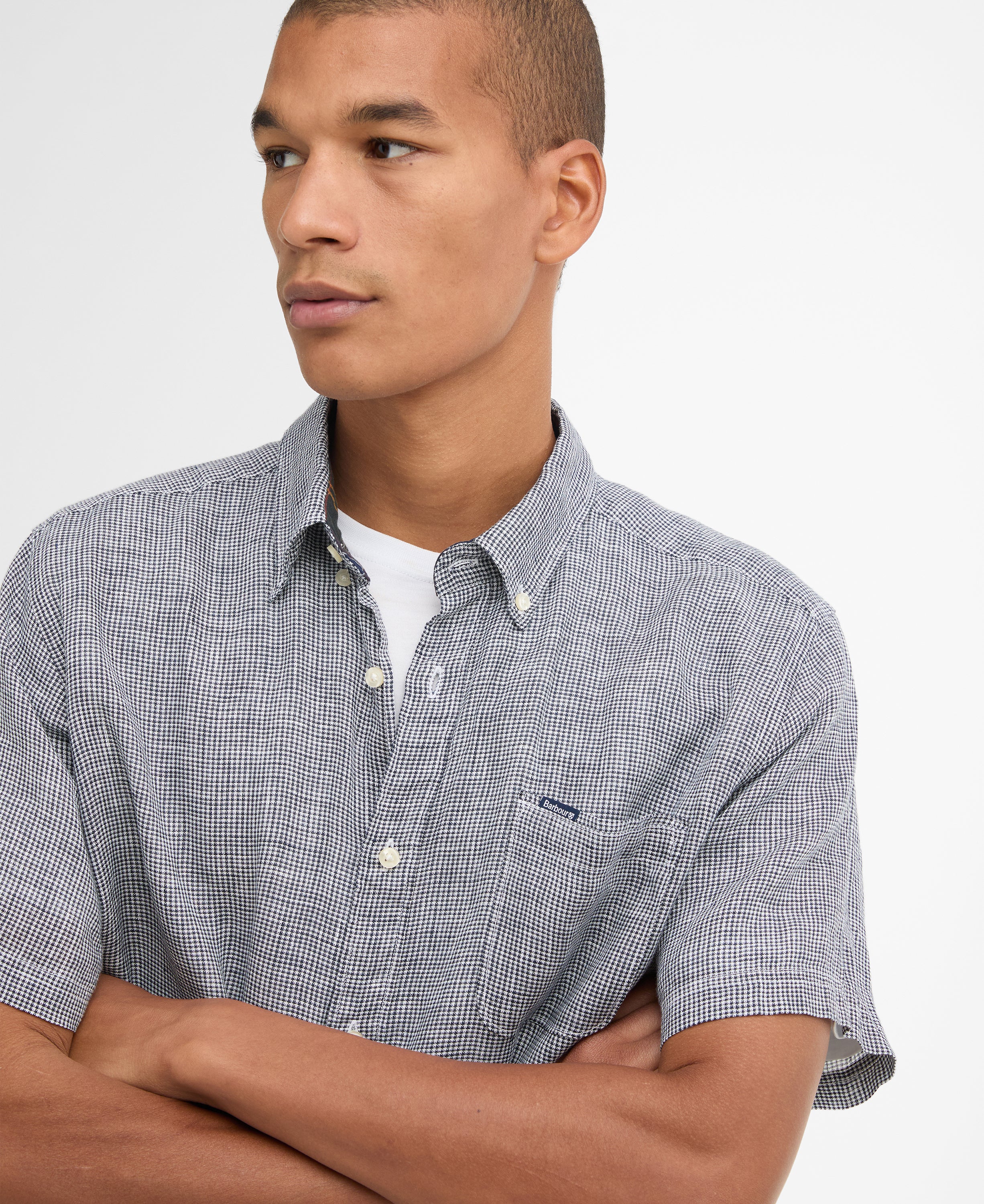 Barbour linton-linen-s-s-tailored-shir-dark-navy – Legend Story