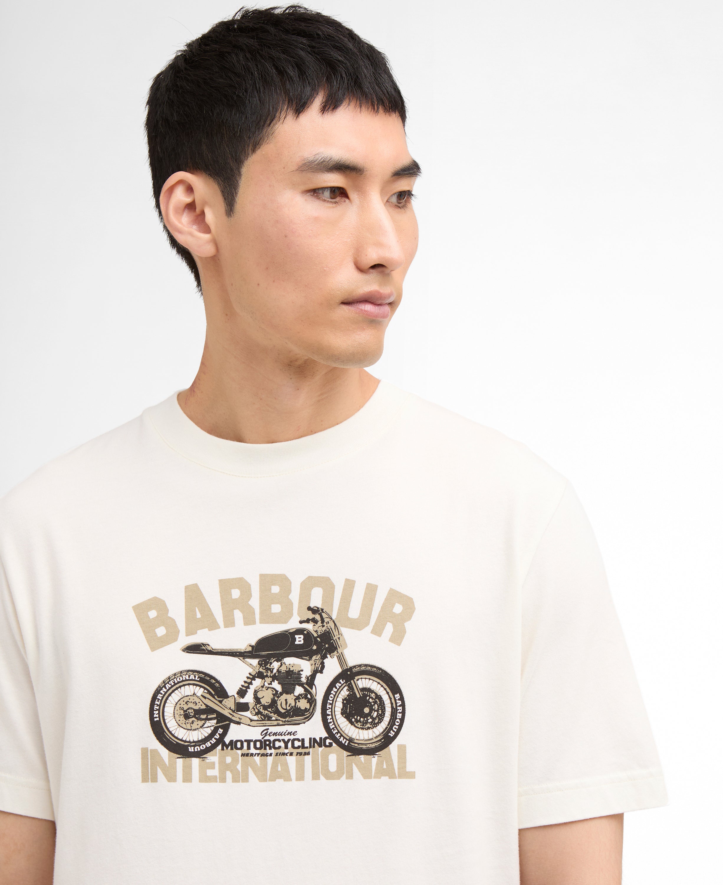 Barbour shifter-graphic-print-t-shirt-whisper-white – Legend Story