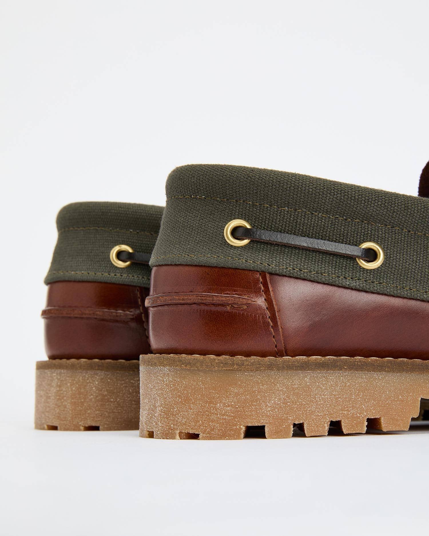 Barbour deck-boat-shoe-olive – Legend Story