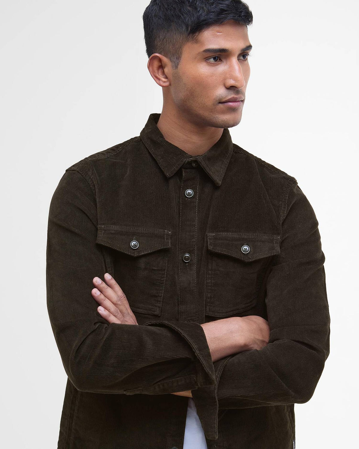 Barbour regular-cord-overshirt-olive – Legend Story