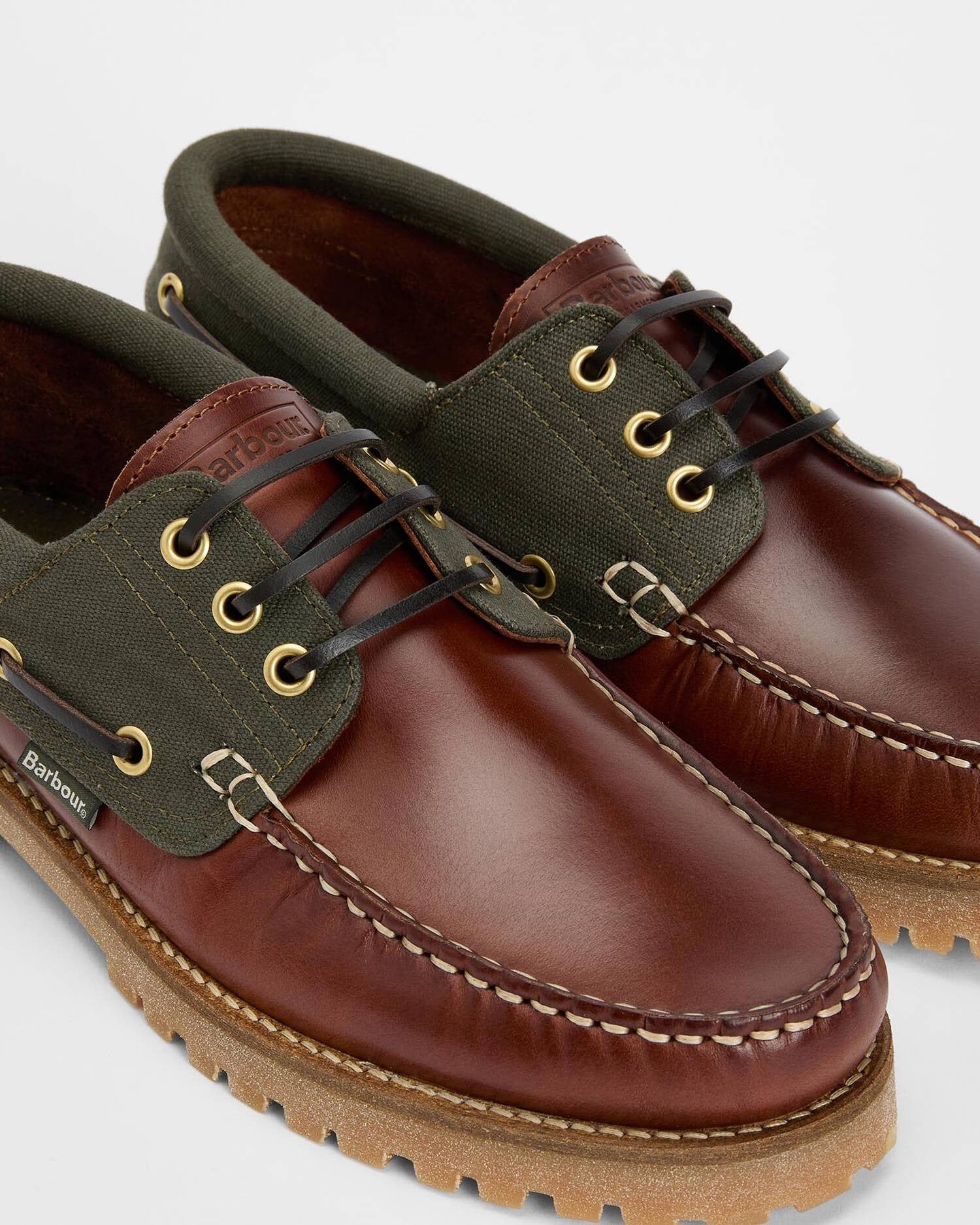 Barbour deck-boat-shoe-olive – Legend Story