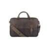 Barbour Wax Leather Briefcase Olive