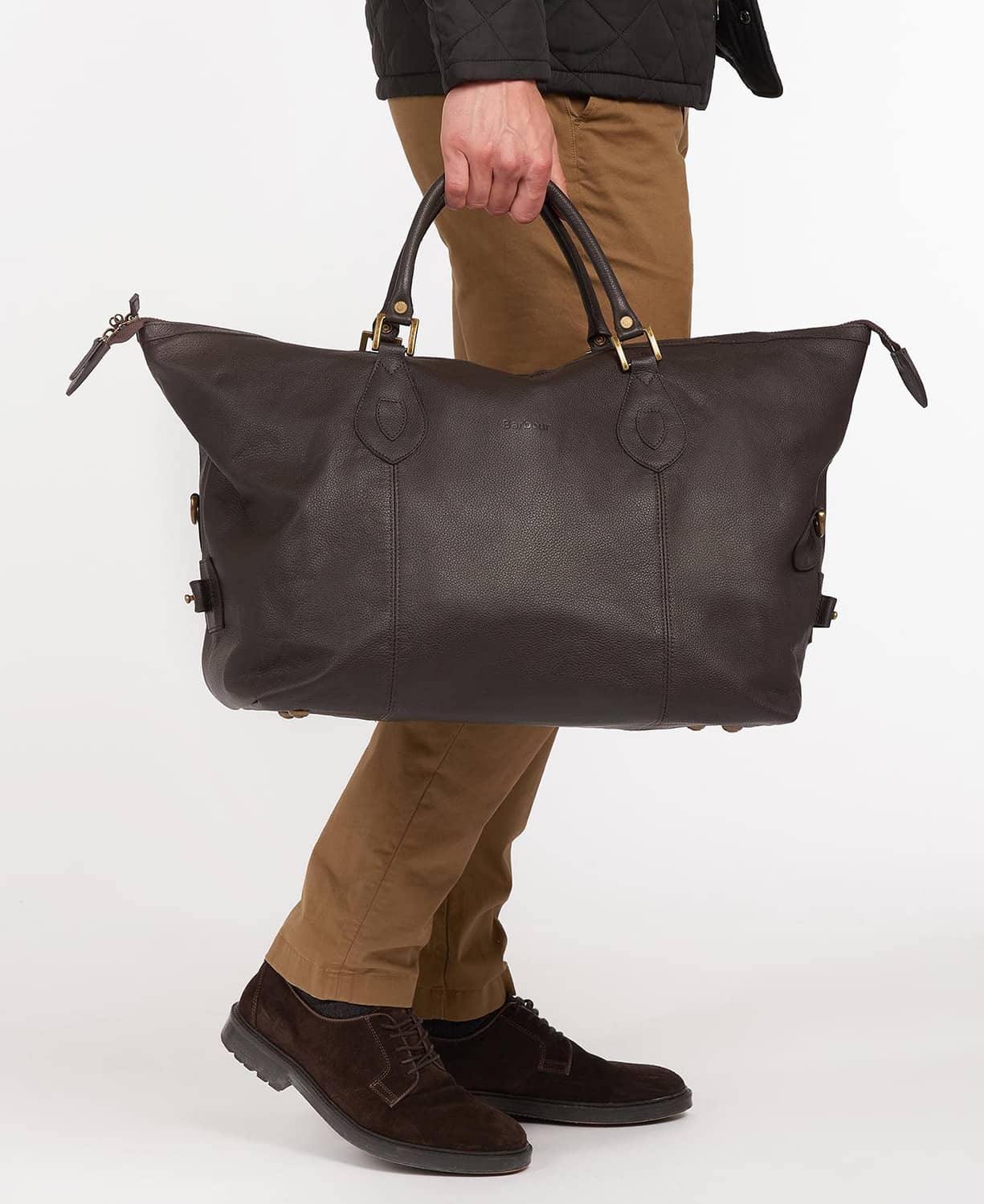 Barbour Leather Medium Travel Explorer Bag
