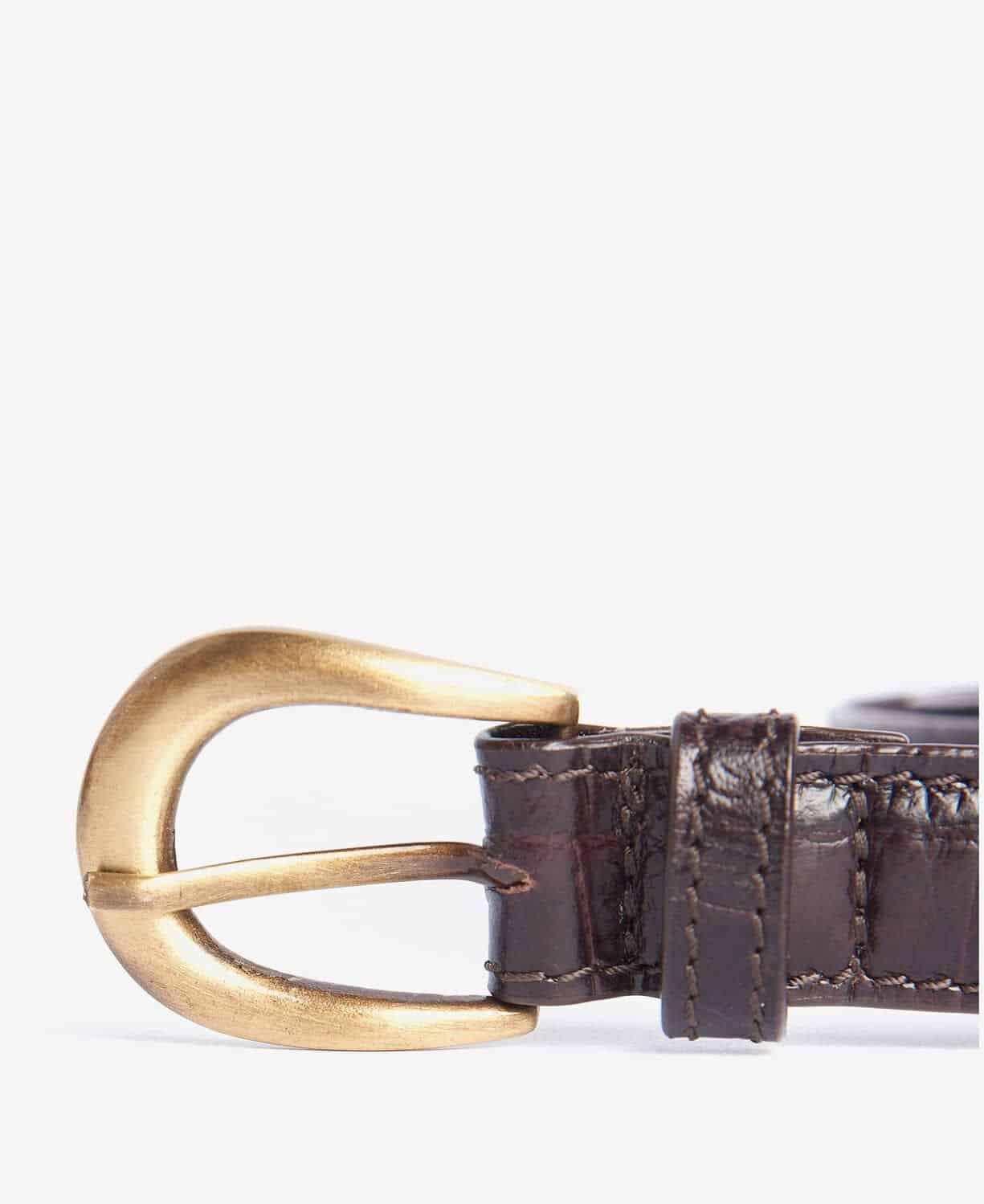 MOCK CROC LEATHER BELT