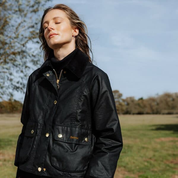 Barbour Cropped Beadnell Waxed Jacket