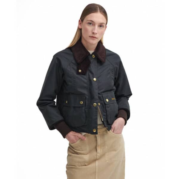 Barbour Cropped Beadnell Waxed Jacket